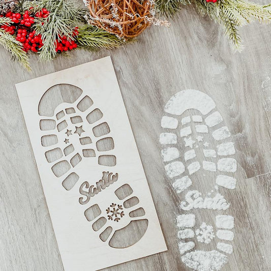 Santa Footprint Stencil